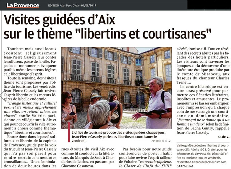 La Provence édition Aix ce jeudi 1er août