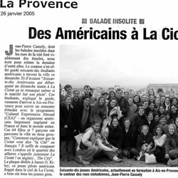 La Provence 
26 janvier 2005